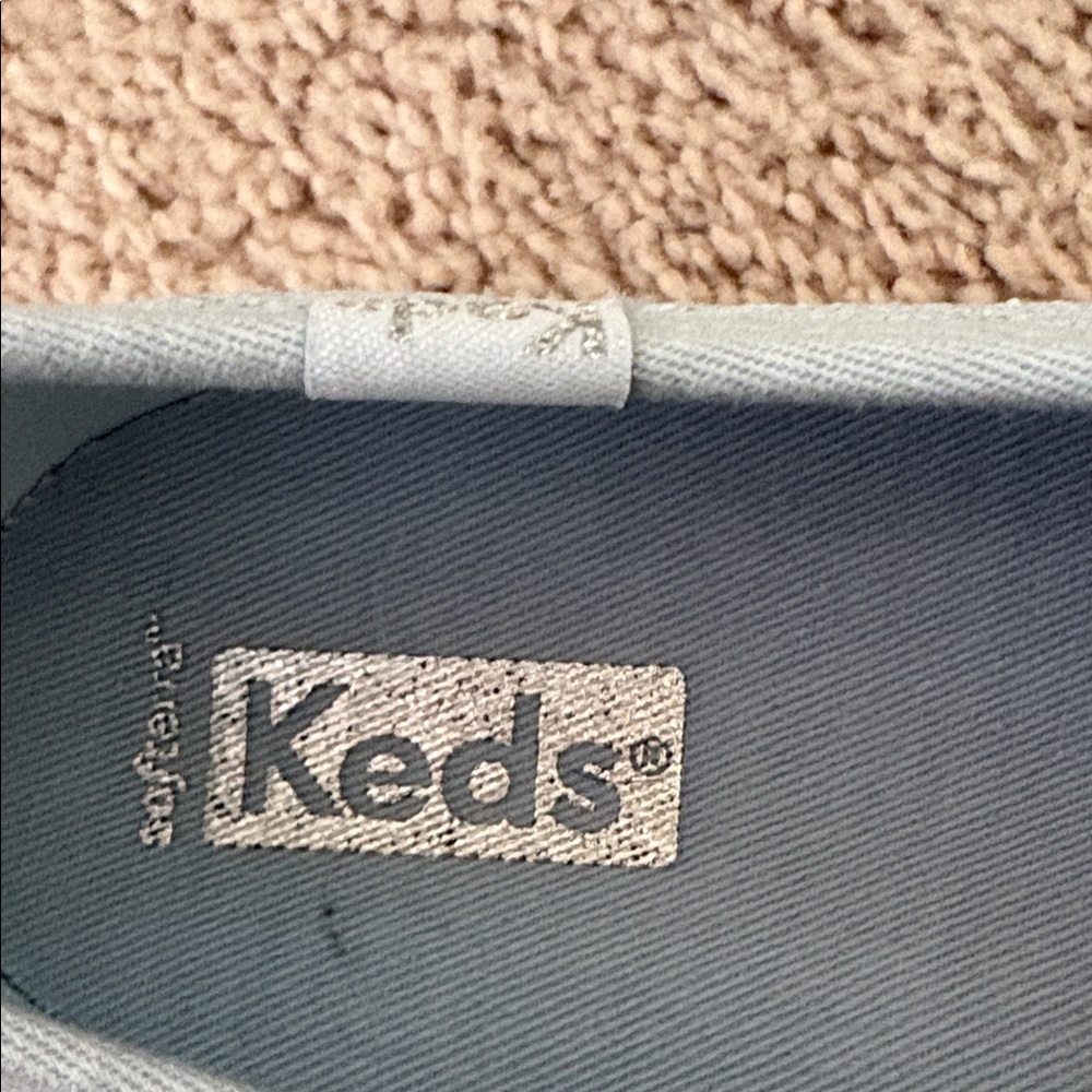 Keds Sky Blue Glitter Lace-Up Platform Sneakers - Picture 2 of 6